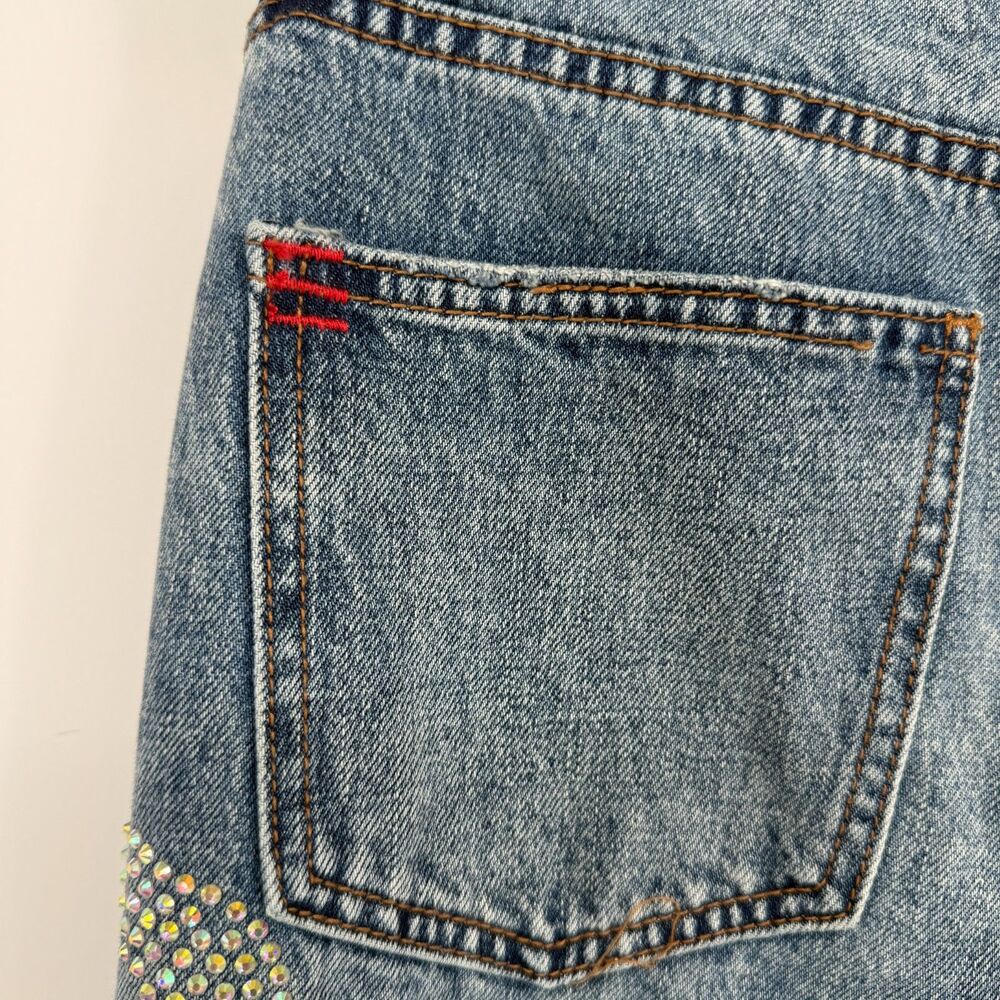 Urban Outfitters BDG 90s Mid-Rise Bootcut Jeans Embellished – Size 25 - Picture 5 of 8